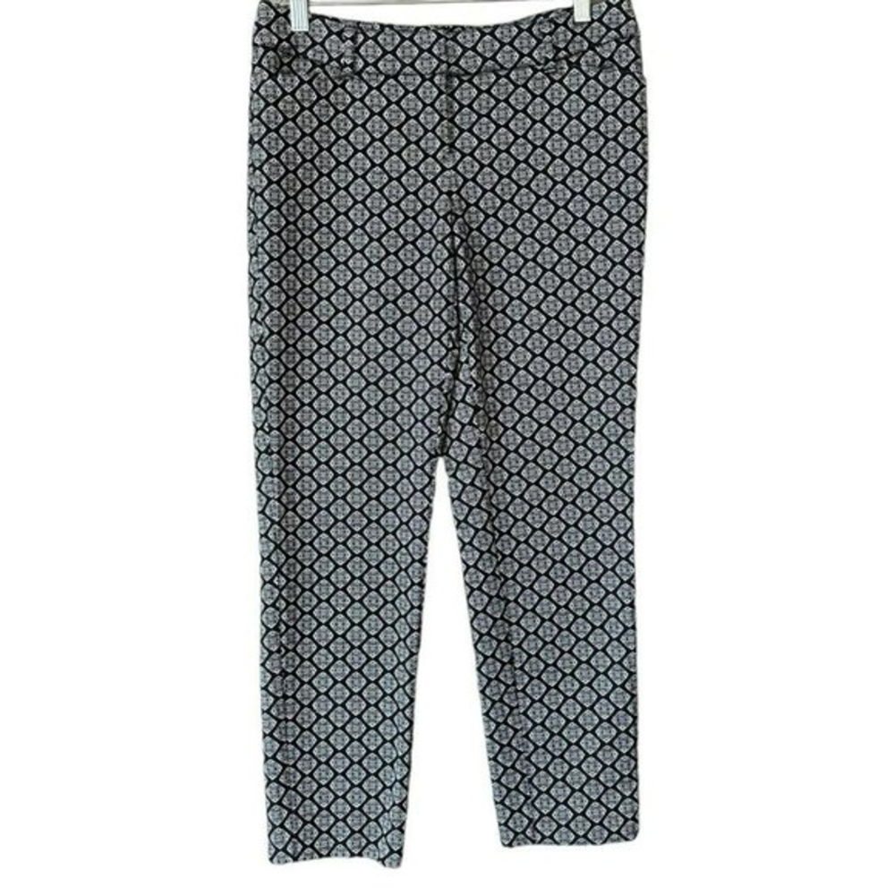 White House Black Market Slim‎ Ankle Patterned Ankle Dress Pants Womens 2